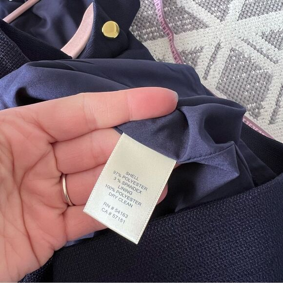 Nwt Harper Rose Navy Button‎ detail sheath dress sleeveless work wear size 6 - Picture 6 of 7